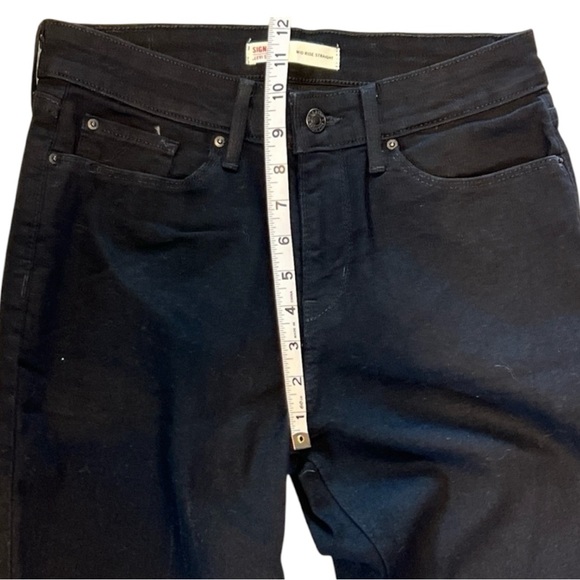 Signature by Levi Strauss  Mid Rise Straight Black Jeans Size 6M NWOT 28 X 32 - Picture 10 of 10